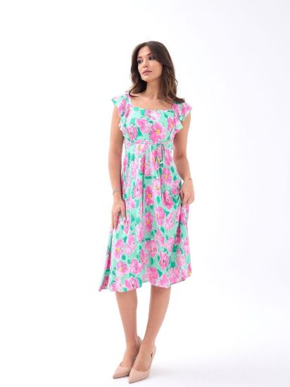 5370 ELBİSE-PEMBE GÜL DESEN resmi